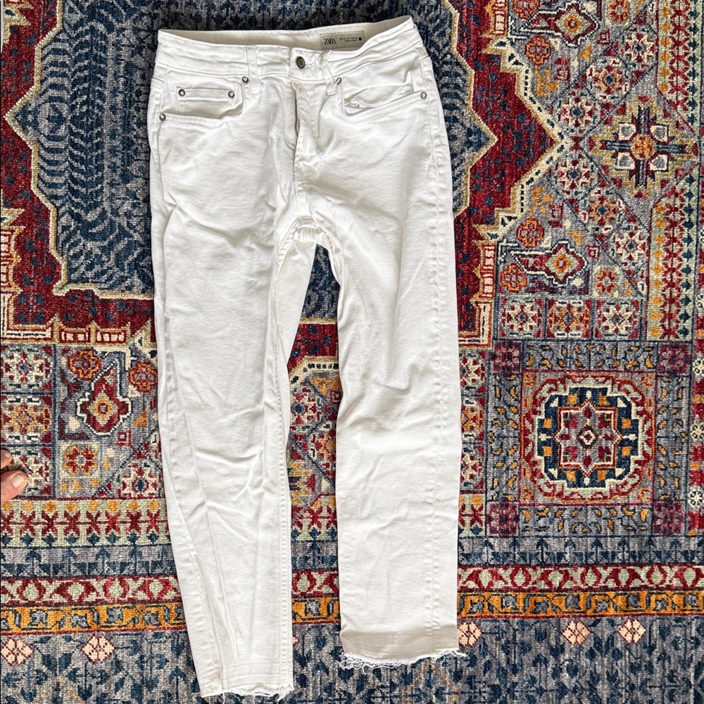 Zara Men White Skinny Jeans